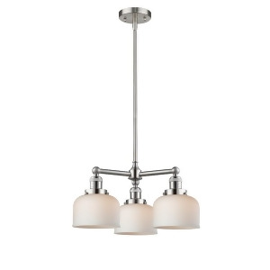 Innovations 3 Light Large Bell Chandelier in Brushed Satin Nickel 207-Sn-g71 - All