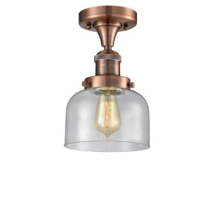 Innovations 1 Light Large Bell Semi-Flush Mount in Antique Copper 517-1Ch-ac-g74 - All