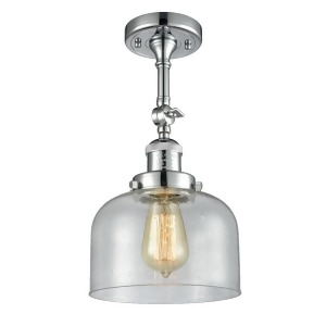Innovations 1 Light Large Bell Semi-Flush Mount in Polished Chrome 201F-pc-g74 - All