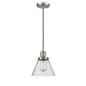 Innovations 1 Light Large Cone Mini Pendant in Brushed Satin Nickel 201C-sn-g44 - All