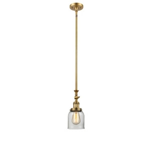 Innovations 1 Light Small Bell Mini Pendant in Brushed Brass 206-Bb-g52 - All
