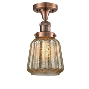 Innovations 1 Light Chatham Semi-Flush Mount in Antique Copper 517-1Ch-ac-g146 - All