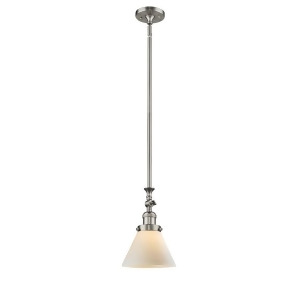 Innovations 1 Light Large Cone Mini Pendant in Brushed Satin Nickel 206-Sn-g41 - All