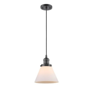 Innovations 1 Light Large Cone Mini Pendant in Oiled Rubbed Bronze 201C-ob-g41 - All