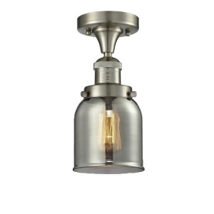Innovations 1 Light Small Bell Semi-Flush Mount in Brushed Satin Nickel 517-1Ch-sn-g53 - All