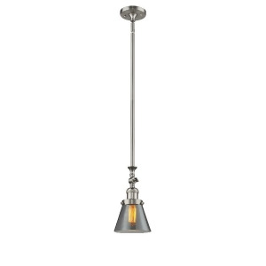 Innovations 1 Light Small Cone Mini Pendant in Brushed Satin Nickel 206-Sn-g63 - All
