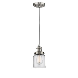 Innovations 1 Light Small Bell Mini Pendant in Brushed Satin Nickel 201C-sn-g52 - All