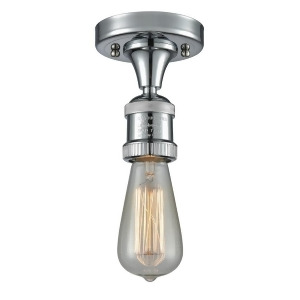 Innovations 1 Light Bare Bulb Semi-Flush Mount in Polished Chrome 517-1C-pc - All