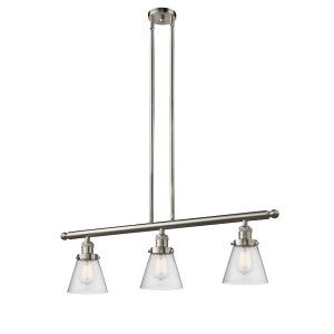 Innovations 3 Light Small Cone Island Light in Brushed Satin Nickel 213-Sn-g64 - All