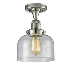 Innovations 1 Light Large Bell Semi-Flush Mount in Polished Nickel 517-1Ch-pn-g74 - All
