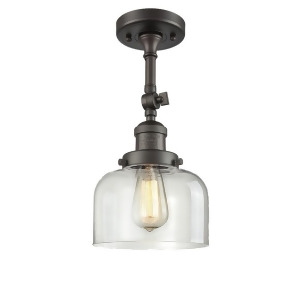 Innovations 1 Light Large Bell Semi-Flush Mount in Oiled Rubbed Bronze 201F-ob-g72 - All