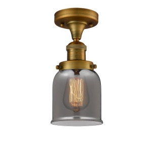 Innovations 1 Light Small Bell Semi-Flush Mount in Brushed Brass 517-1Ch-bb-g53 - All