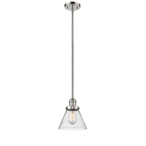 Innovations 1 Light Large Cone Mini Pendant in Polished Nickel 201S-pn-g44 - All