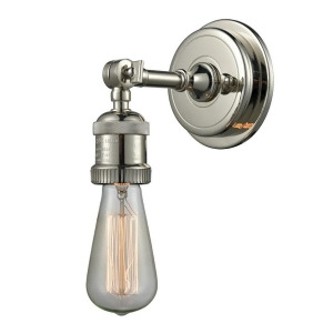 Innovations 1 Light Bare Bulb Sconce in Polished Nickel 202Bp-pn - All