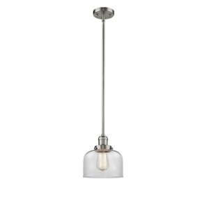 Innovations 1 Light Large Bell Mini Pendant in Brushed Satin Nickel 201S-sn-g72 - All
