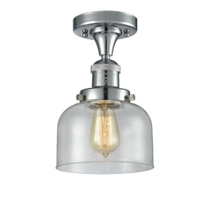 Innovations 1 Light Large Bell Semi-Flush Mount in Polished Chrome 517-1Ch-pc-g74 - All