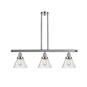 Innovations 3 Light Large Cone Island Light in Polished Nickel 213-Pn-g44 - All