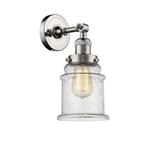 Innovations 1 Light Canton Sconce in Polished Nickel 203-Pn-g184 - All