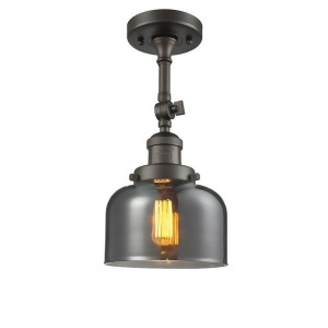 Innovations 1 Light Large Bell Semi-Flush Mount in Oiled Rubbed Bronze 201F-ob-g73 - All