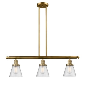 Innovations 3 Light Small Cone Island Light in Brushed Brass 213-Bb-g64 - All