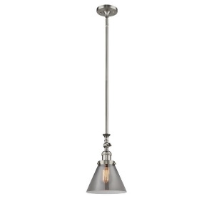 Innovations 1 Light Large Cone Mini Pendant in Brushed Satin Nickel 206-Sn-g43 - All