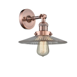 Innovations 1 Light Halophane Sconce in Antique Copper 203-Ac-g2 - All