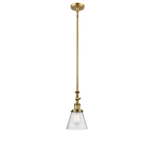 Innovations 1 Light Small Cone Mini Pendant in Brushed Brass 206-Bb-g64 - All