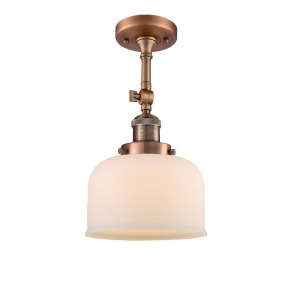 Innovations 1 Light Large Bell Semi-Flush Mount in Antique Copper 201F-ac-g71 - All