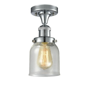 Innovations 1 Light Small Bell Semi-Flush Mount in Polished Chrome 517-1Ch-pc-g54 - All