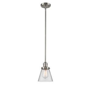 Innovations 1 Light Small Cone Mini Pendant in Brushed Satin Nickel 201S-sn-g62 - All