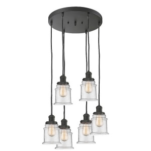 Innovations 6 Light Canton Multi-Pendant in Oiled Rubbed Bronze 212-6-Ob-g184 - All