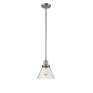 Innovations 1 Light Large Cone Mini Pendant in Brushed Satin Nickel 201S-sn-g44 - All