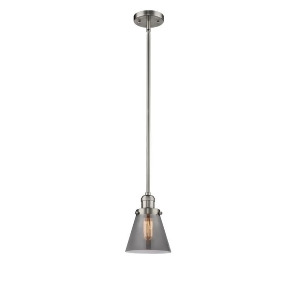 Innovations 1 Light Small Cone Mini Pendant in Brushed Satin Nickel 201S-sn-g63 - All