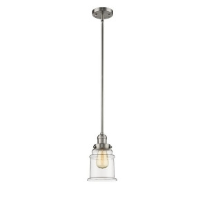 Innovations 1 Light Canton Mini Pendant in Brushed Satin Nickel 201S-sn-g182 - All
