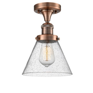 Innovations 1 Light Large Cone Semi-Flush Mount in Antique Copper 517-1Ch-ac-g44 - All