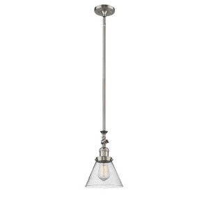 Innovations 1 Light Large Cone Mini Pendant in Brushed Satin Nickel 206-Sn-g44 - All