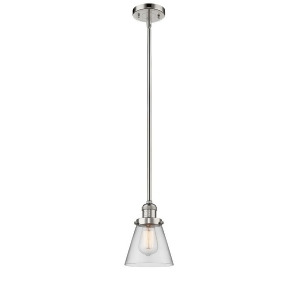 Innovations 1 Light Small Cone Mini Pendant in Polished Nickel 201S-pn-g62 - All