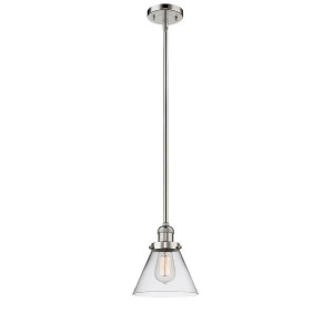 Innovations 1 Light Large Cone Mini Pendant in Polished Nickel 201S-pn-g42 - All