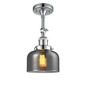Innovations 1 Light Large Bell Semi-Flush Mount in Polished Chrome 201F-pc-g73 - All