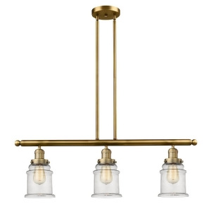 Innovations 3 Light Canton Island Light in Brushed Brass 213-Bb-g184 - All