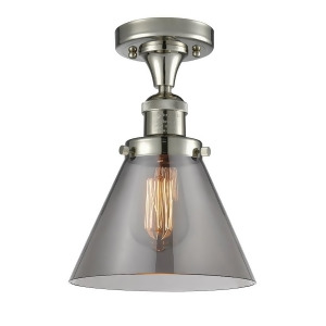 Innovations 1 Light Large Cone Semi-Flush Mount in Polished Nickel 517-1Ch-pn-g43 - All
