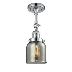 Innovations 1 Light Small Bell Semi-Flush Mount in Polished Chrome 201F-pc-g53 - All