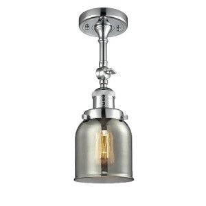 Innovations 1 Light Small Bell Semi-Flush Mount in Polished Chrome 201F-pc-g53 - All