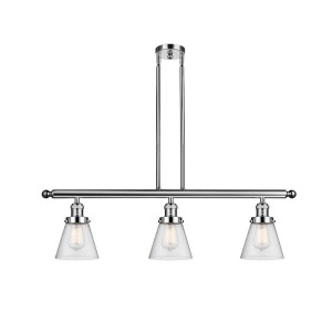Innovations 3 Light Small Cone Island Light in Polished Nickel 213-Pn-g64 - All