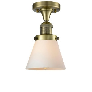 Innovations 1 Light Small Cone Flush Mount in Antique Brass 517-1Ch-ab-g61 - All