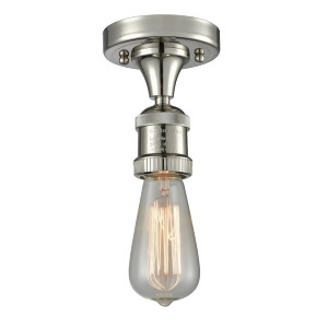Innovations 1 Light Bare Bulb Semi-Flush Mount in Polished Nickel 517-1C-pn - All