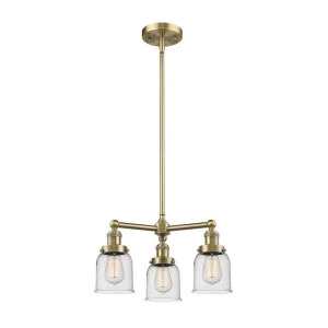 Innovations 3 Light Small Bell Chandelier in Antique Brass 207-Ab-g54 - All