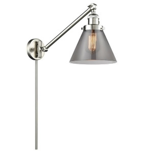 Innovations 1 Light Large Cone Swing Arm in Brushed Satin Nickel 237-Sn-g43 - All