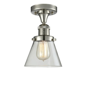 Innovations 1 Light Small Cone Semi-Flush Mount in Polished Nickel 517-1Ch-pn-g62 - All