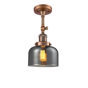 Innovations 1 Light Large Bell Semi-Flush Mount in Antique Copper 201F-ac-g73 - All
